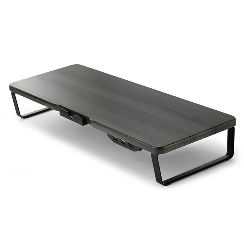 

Підставка-підставка для монітора SLU багатофункціональна з USB-портом, тримач для ноутбука/настільного ПК Dark Wood Color