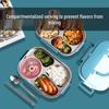 304 Stainless Steel Insulated Kids' Lunch Box with Compartments and Lid—Anti-Scald, Food-Grade, Perfect for School or Office.