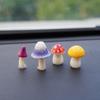 4 Pieces of Colorful Mushroom Car Dashboard Decoration, Resin Craft Miniature Fairy Garden Decoration, Cute Car Interior Accesso