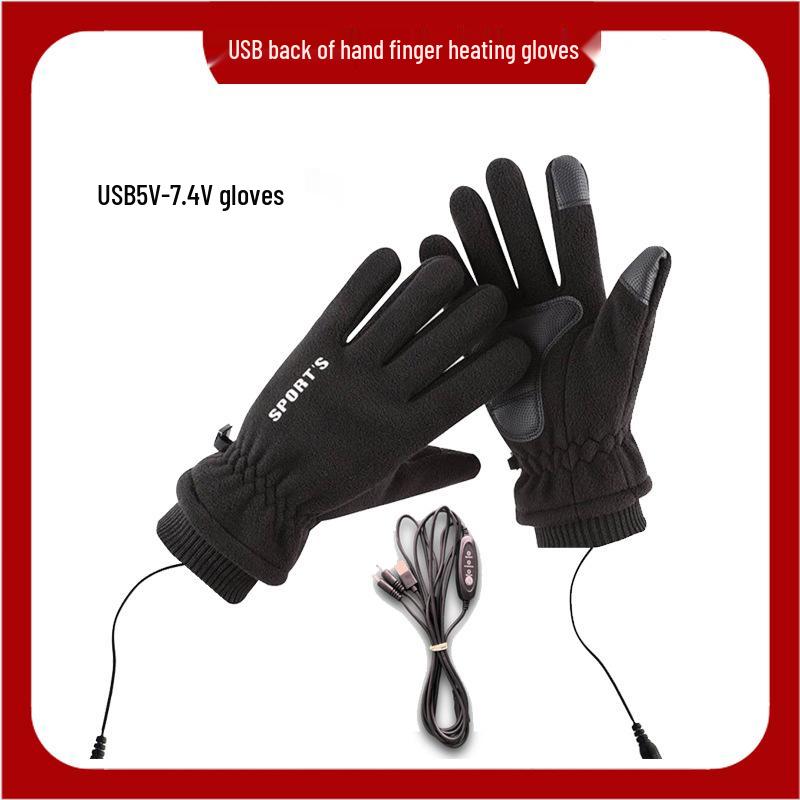 Cross-Border Winter Electric Heated Cycling and Ski Gloves with Touchscreen Capability