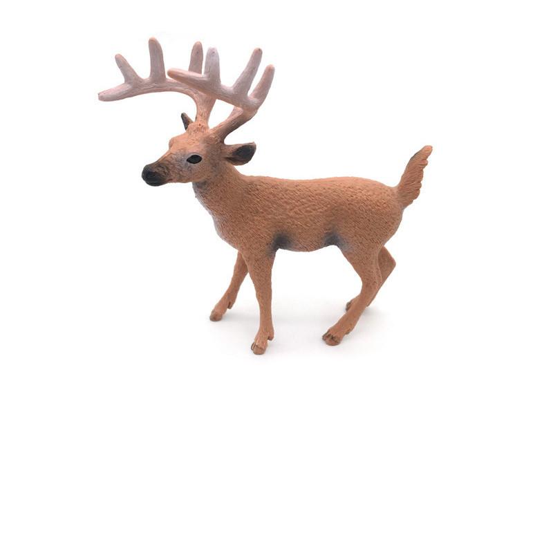 Home Party Decoration Static Decor Xmas Cute Deer Simulation Wild Animal Toy Set