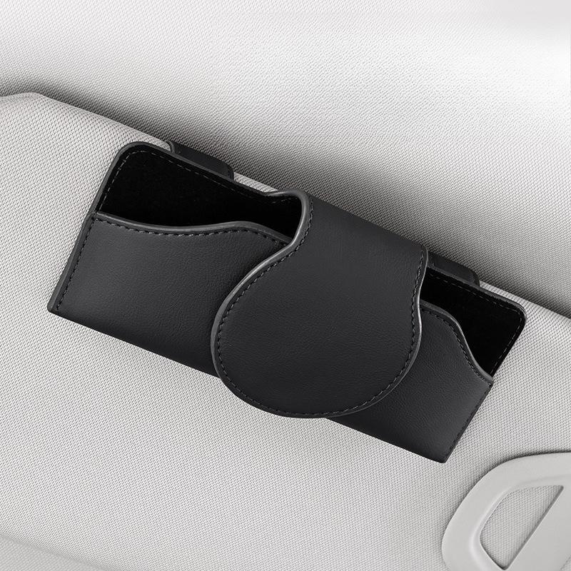 Sun Glasses Holder Durable Sun Visor Sunglasses Storage Box Convenient Universal Car Interior Accessories for Vehicle