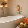 PVC Toilet Stickers Watercolor Goldfish Seat Sticker & Water Plants Tank Self-Adhesive