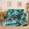 Fierce Tiger Beast Sabretooth Flannel Blanket Soft Throw Blanket for Bedroom Living Room Bed Travel Camping Picnic Nap Cover