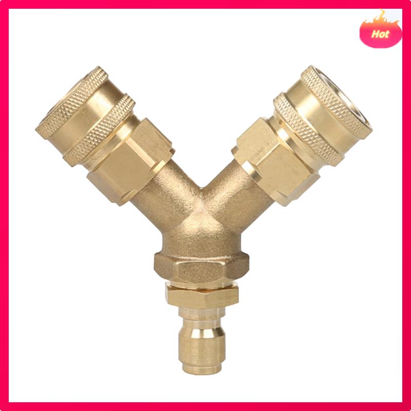 Tee Spliter Adapter With 3/8 Inch Quick Release Connector For High Pressure Washer