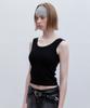 Aendeuel Rib Slim Tank Top - Black