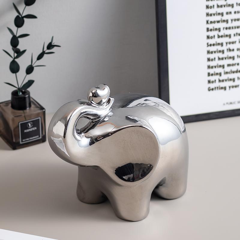 Cartoon Elephant Figurine Boho Home Decor Ornament Living Room Wine Cabinet DesktopTV cabinet Home