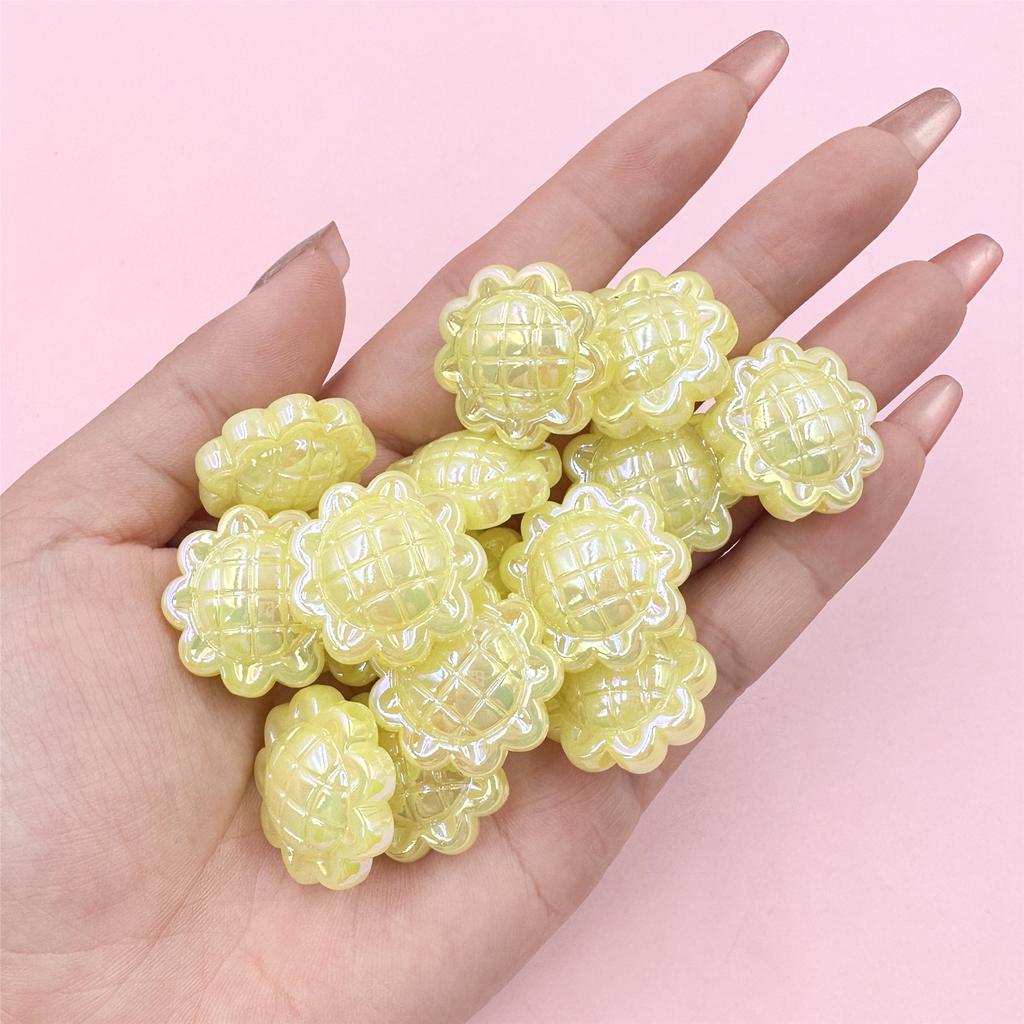 Home Party Supplies Creative Beaded Material Candy Color For Jewelry Making Creative Handmade Material DIY Accessories Sunflower Acrylic With Hole