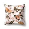 Polyester Pillowcase Butterfly Pattern Pillowcase Car Decoration Home Print Pillowcase Bedside Cushion Cover