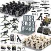 Special forces military building blocks special police armed sentry tower scene toy humanoid birthday present Zombie warrior