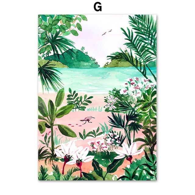 Jungle Swing Meadow Tropical Beach Pool Moroccan Wall Art Canvas Painting Posters And Prints Wall Pictures For Living Room Decor
