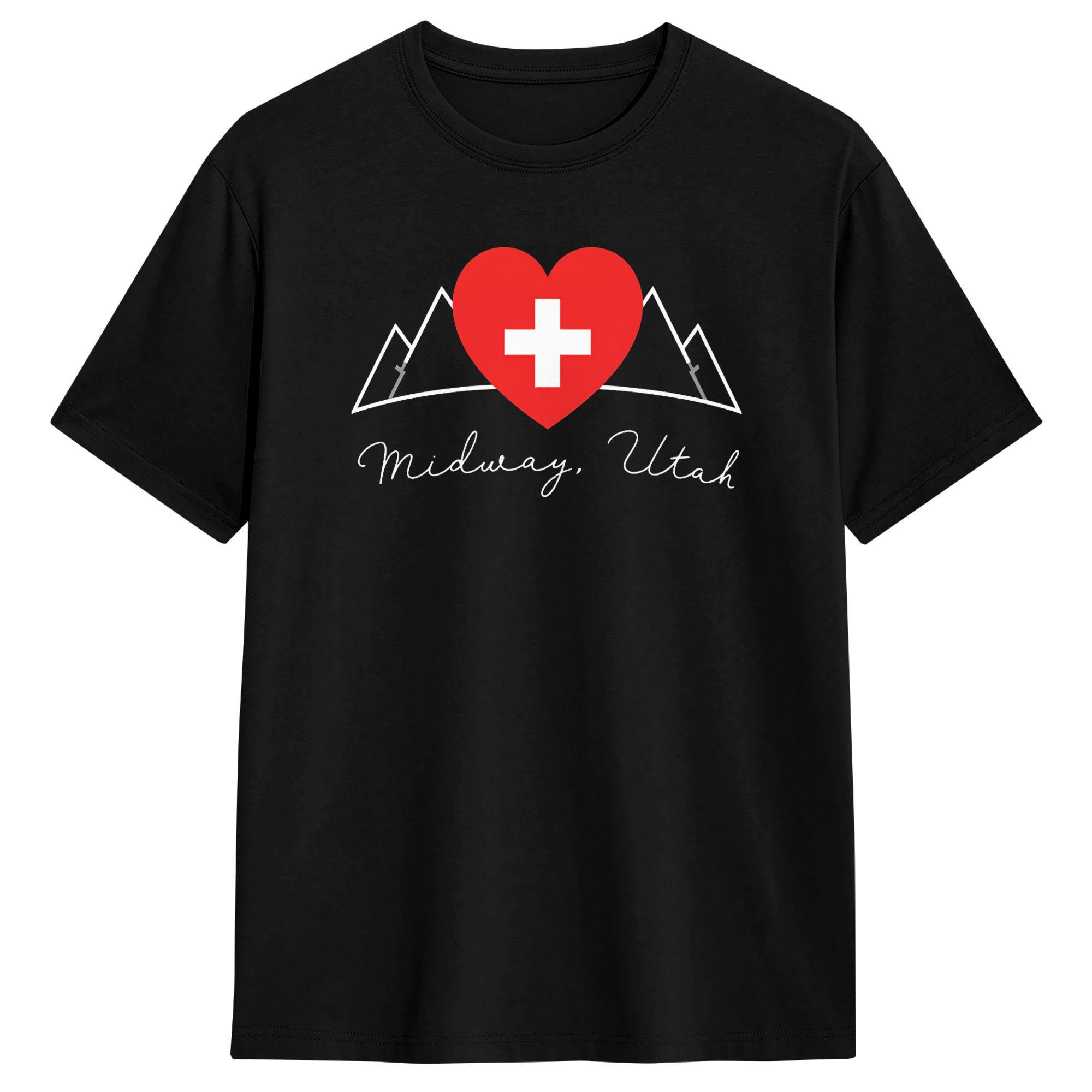 

Amazing Swiss Switzerland Flag T-Shirt Men Round Neck Cotton T Shirts Short Sleeve Tee Shirt Plus Size Clothes S разноцветный