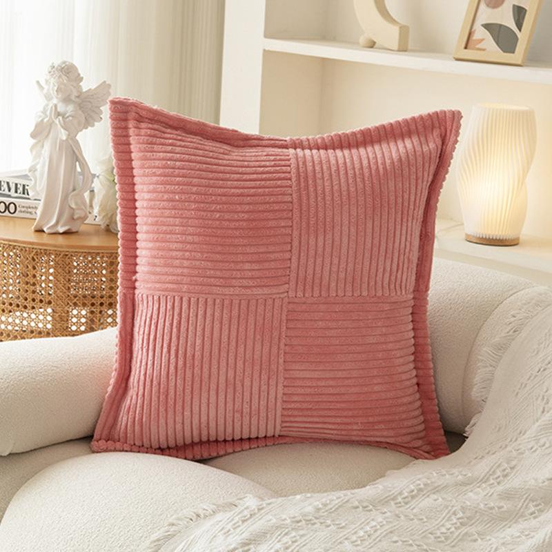 Bohemia Cushion Cover 45x45cm Christmas Corduroy Throw Pillow Covers Boho Decorative Soft Pillowcase Striped Texture For Sofa