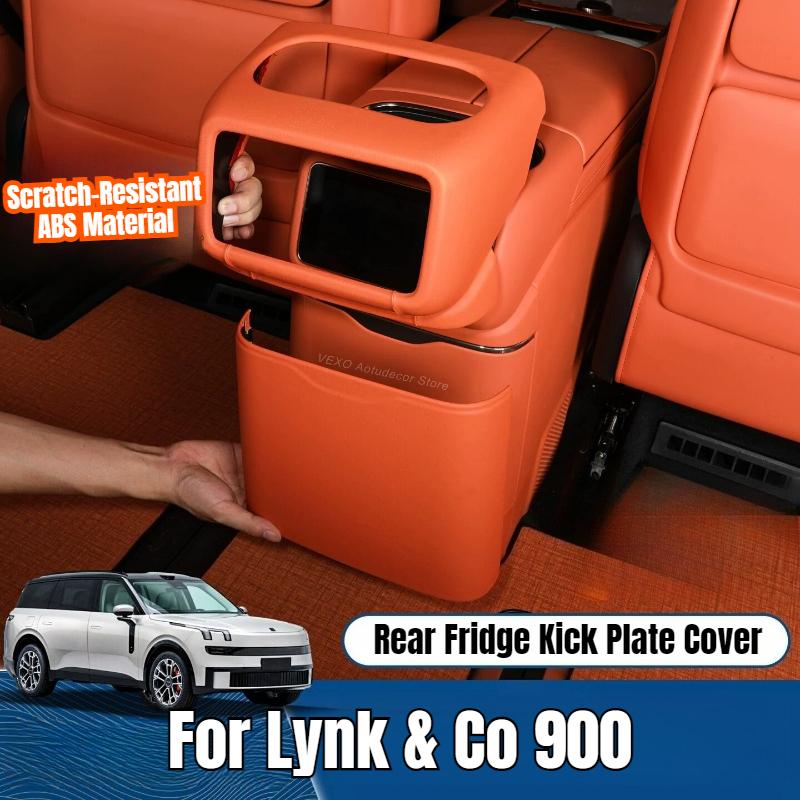 For Lynk & Co 900 Rear Fridge Kick Plate Cover Anti-Kick Panel Protector Car Scratch-Resistant Rear AC Vent Contral Screen Frame