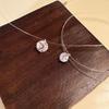 Fashion Shiny Imtation Crystal Necklace Zircon Pendant Transparent Fishing Line Invisible Ladies Necklace Jewelry Clavicle Chain