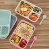 Divided Lunch Box with Sealing Lid Multi-Compartment Meal Prep Container Microwave Safe Bento Box for Work And School