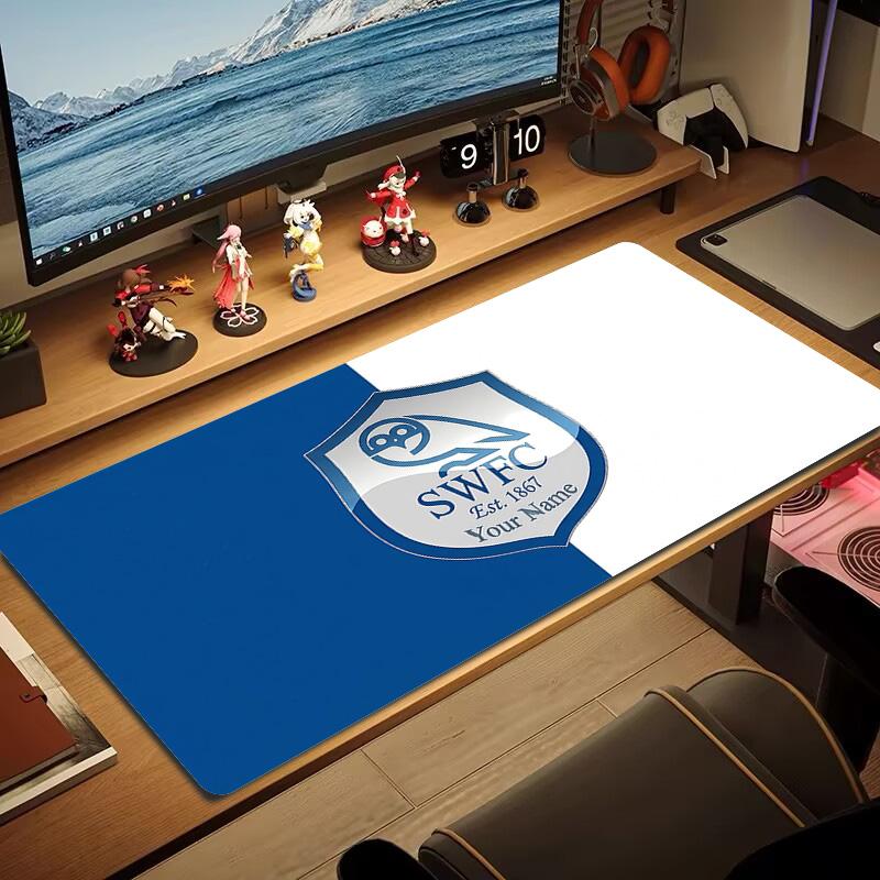Sheeffield Wednesday Football Club Custom Name Large Size Mouse Pad Large Gaming Table Cushion Non-slip Laptop Tablet Big Mousepad XXL Mat Mini PC Pla