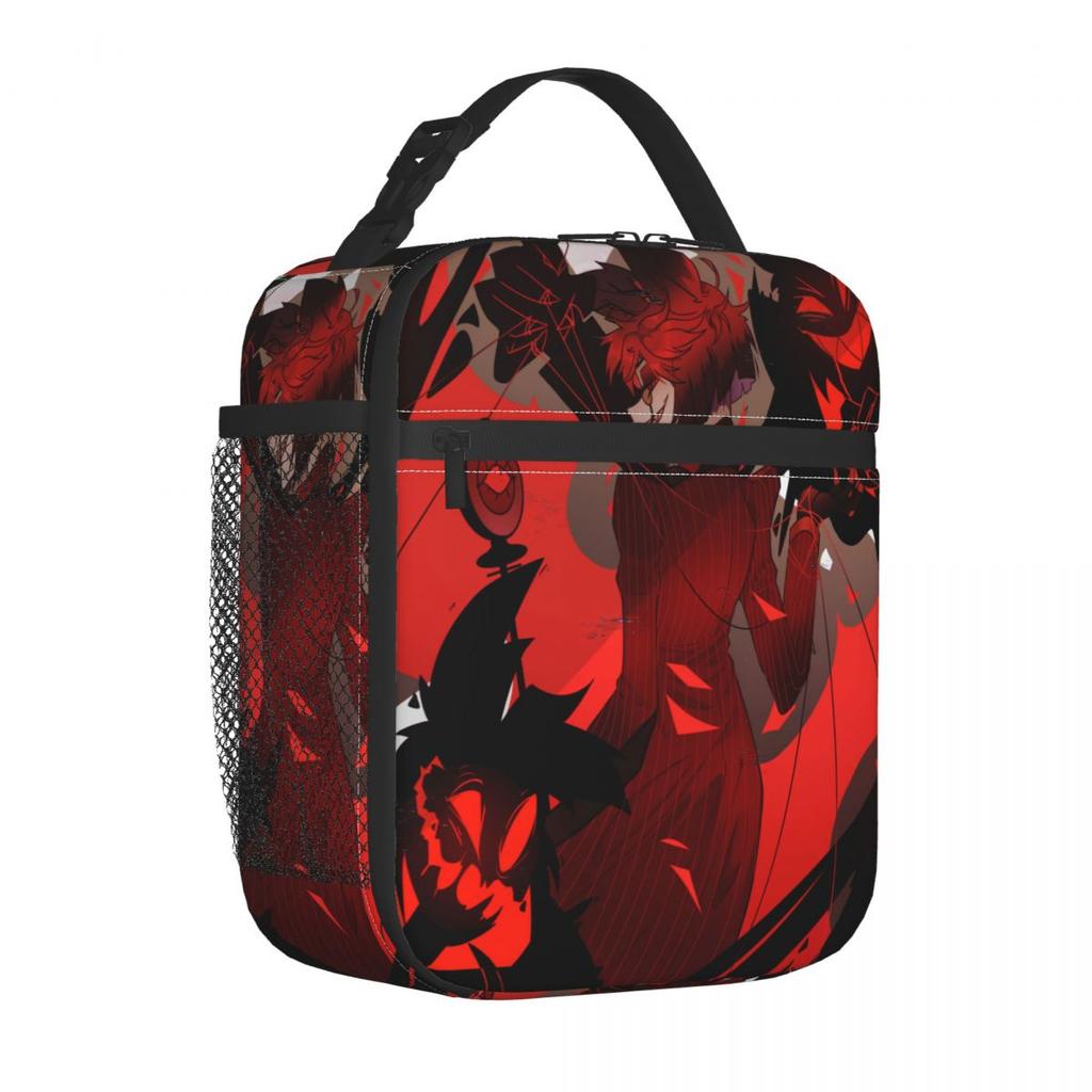 Insulated Lunch Bag Cartoon Hazbins Hotels Alastors Accessories Food Box Unique Design Thermal Cooler Bento Box For Picnic