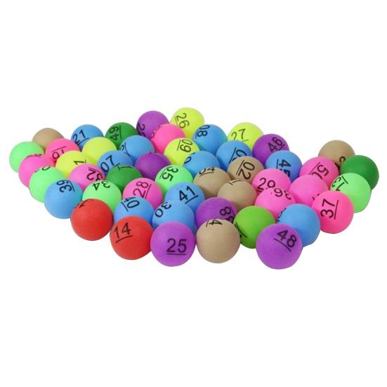 50Pcs Number 1-200 Assorted Color Lucky Dip Gaming Lottery Ping Pong Balls