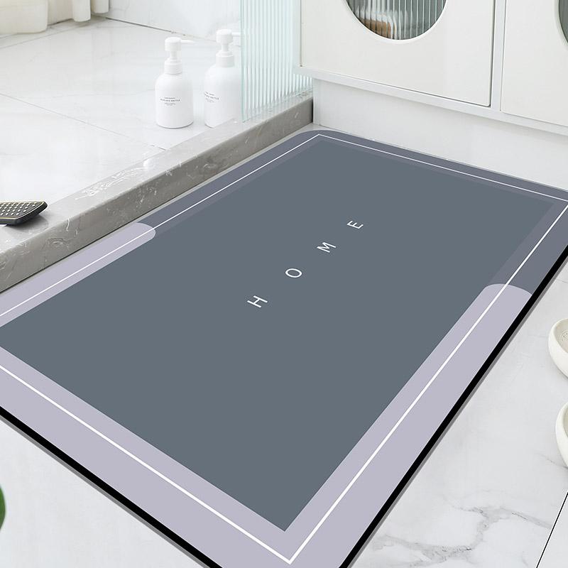 1pc of Diatom Mud Bathroom Floor Mat, Entry Water-absorbing Small Rug, Bathtub Foot Pad, Shower Room Door Mat, Hand-washable Mat