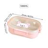 Tragbare 3 Fächer Cartoon Kinder Lunchbox Mikrowellengeeignet Kunststoff Getrennte Bento Box Große Kapazität Lebensmittelbehälter Für Schüler Schule