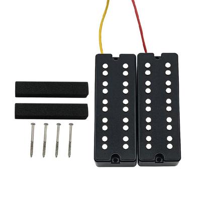 Double Bass Pickup Set 5 String Electric Bass Pickup Set Ceramic Magnet For Rich Tone and Hums Cancelling Performances
