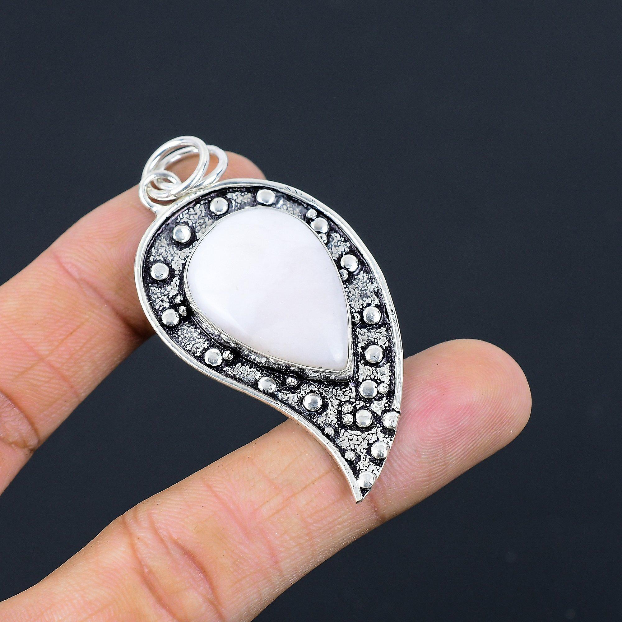 

Mothers day Deal 925 Sterling Silver Natural Pink Opal Bezel New Pendant Jewelry