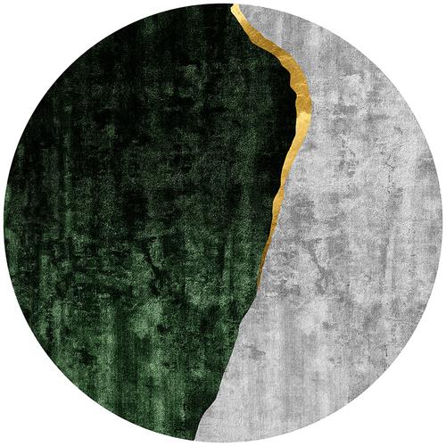 Tappeti di Lusso Leggero per Camera da Letto Tappeti Rotondi Verde Scuro Tappeto Decorazione Soggiorno Tappeto Armadio Tappeto Salotto Arredamento Casa Tappetino per Sedia