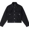 Levis Lapel Single-Breasted Short Fashion Versatile Long Sleeve Denim Jacket Women Jackets Black A5884-0002