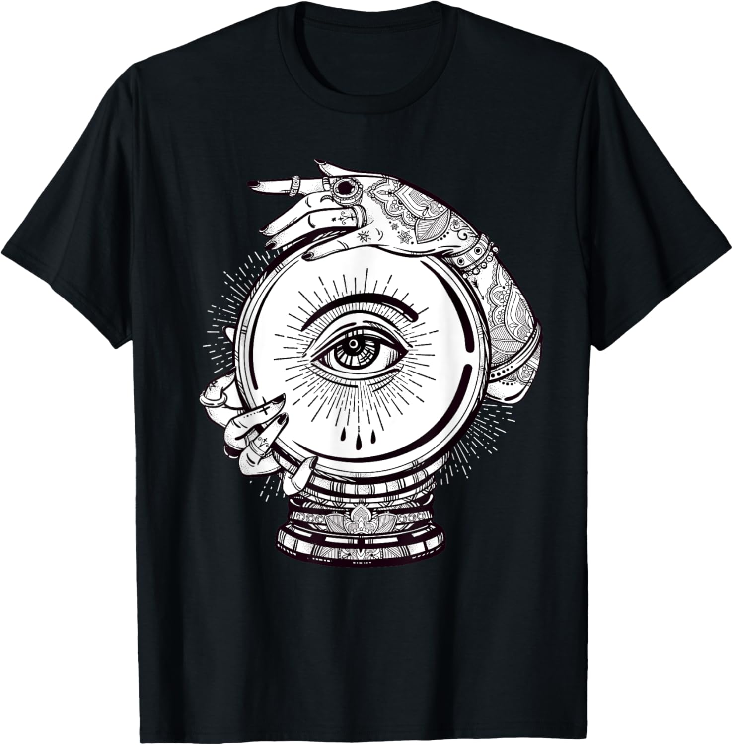 

Camiseta Hombre 100% Cotton Short Sleeve Summer Graphic Tee Psychic Crystal Ball Tshirt Mystic Gypsy Fortune Teller T-Shirt 5XL різнокольоровий