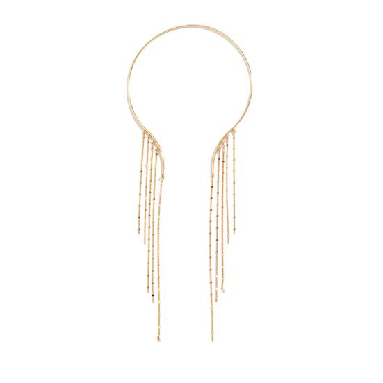 Dlouhý střapec Kovový otevřený choker Hvězda Imitace perlových korálků Střapec Límec Klíční kost Řetízek Náhrdelník Hrudník Tělové šperky pro ženy