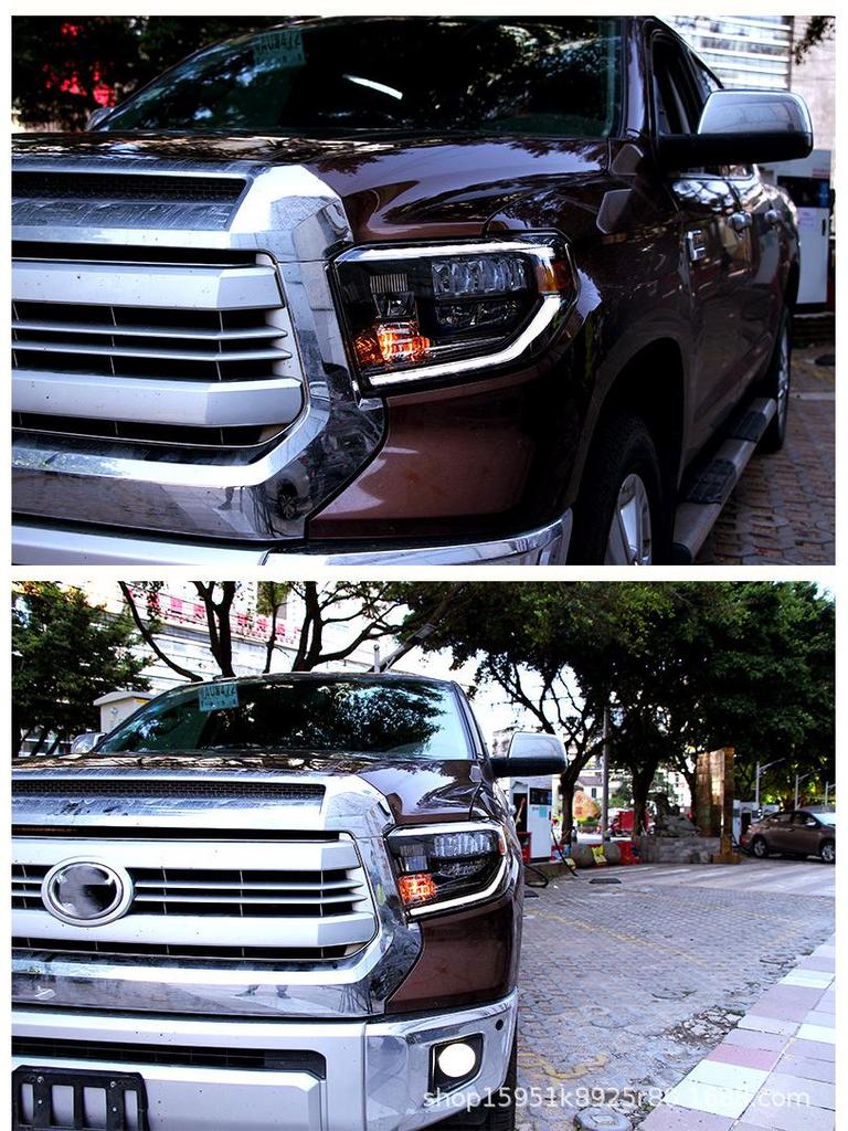 Full LED Headlight Assembly with Sequential Turn Signal for 2014-2018 Toyota Tundra