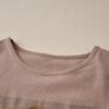 T-shirt for Women Summer Cotton T-shirt Soft Loose Printed Casual Comfortable Pullover T-shirt Top