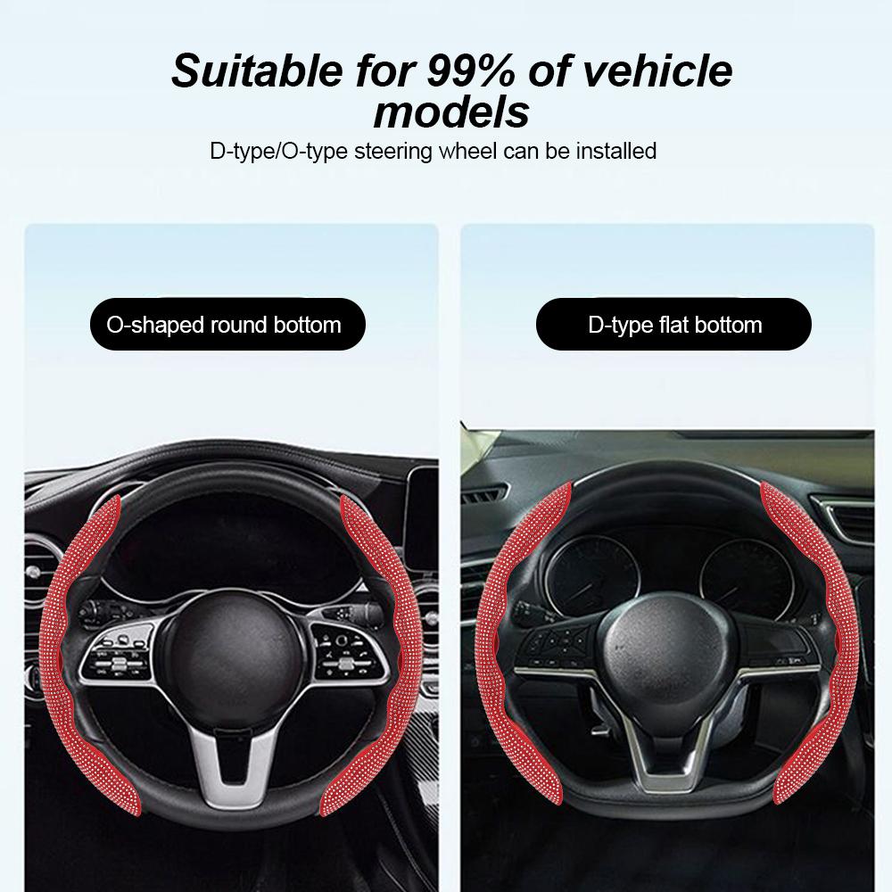 Universal Diamonds Car Steering Wheel Cover with Crystal Sparkling Breathable Anti-Slip Fashion Steering Wheel Car Styling