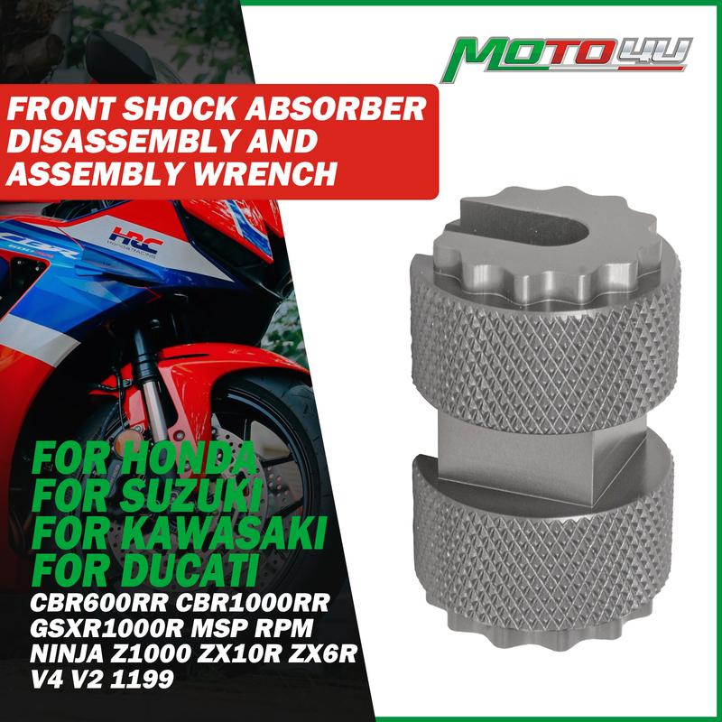MOTO4U Universal Front Shock Absorber Disassembly and Assembly Wrench For HONDA CBR600RR CBR1000RR ZX10R For Ducati V4 V2 1199