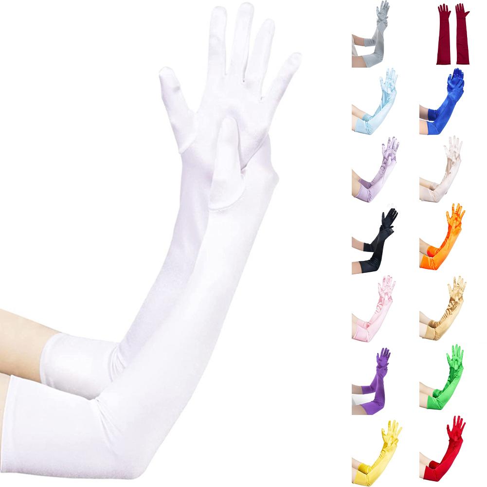 Comfortable Fit Evening Gloves Satin Gloves Elegant Design