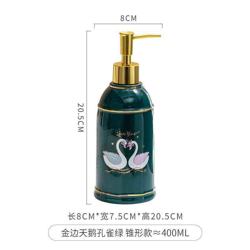 Ceramic Hand Sanitizer Bottle Nordic Press Soap Dispenser Bathroom Accessories Shower Gel Shampoo Moisture Bottle Home Decor New