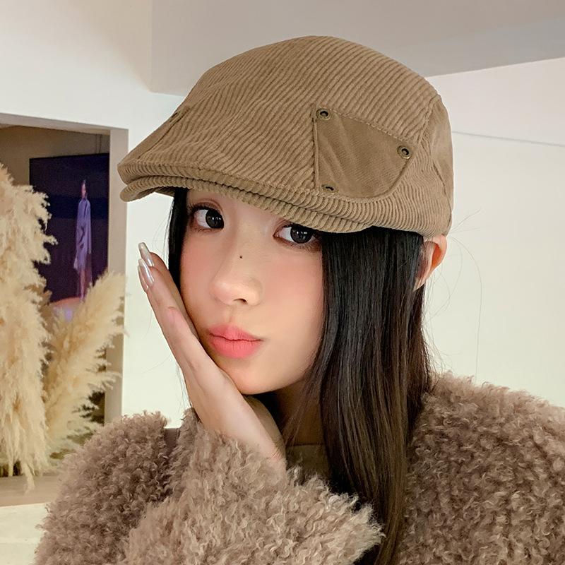 

Шляпа Женская в Стиле Майяр с Заклепками, Шляпа-Форвард, Осень-Зима, Милая и Крутая, Двусторонняя, Газетный Берет, Британский Ретро Берет One Size