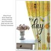 Bee Curtains Boy Girl Bedroom Spring Yellow Honeybee Inspirational Art Printed Window Drapes Living Room Curtain Light Blocking Polyester Ideal For