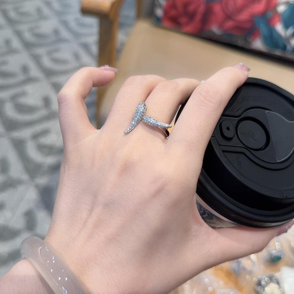 High-End Design Temperament Ring Women'S Tide Opening Exquisite Light Luxury Ring Jewelry