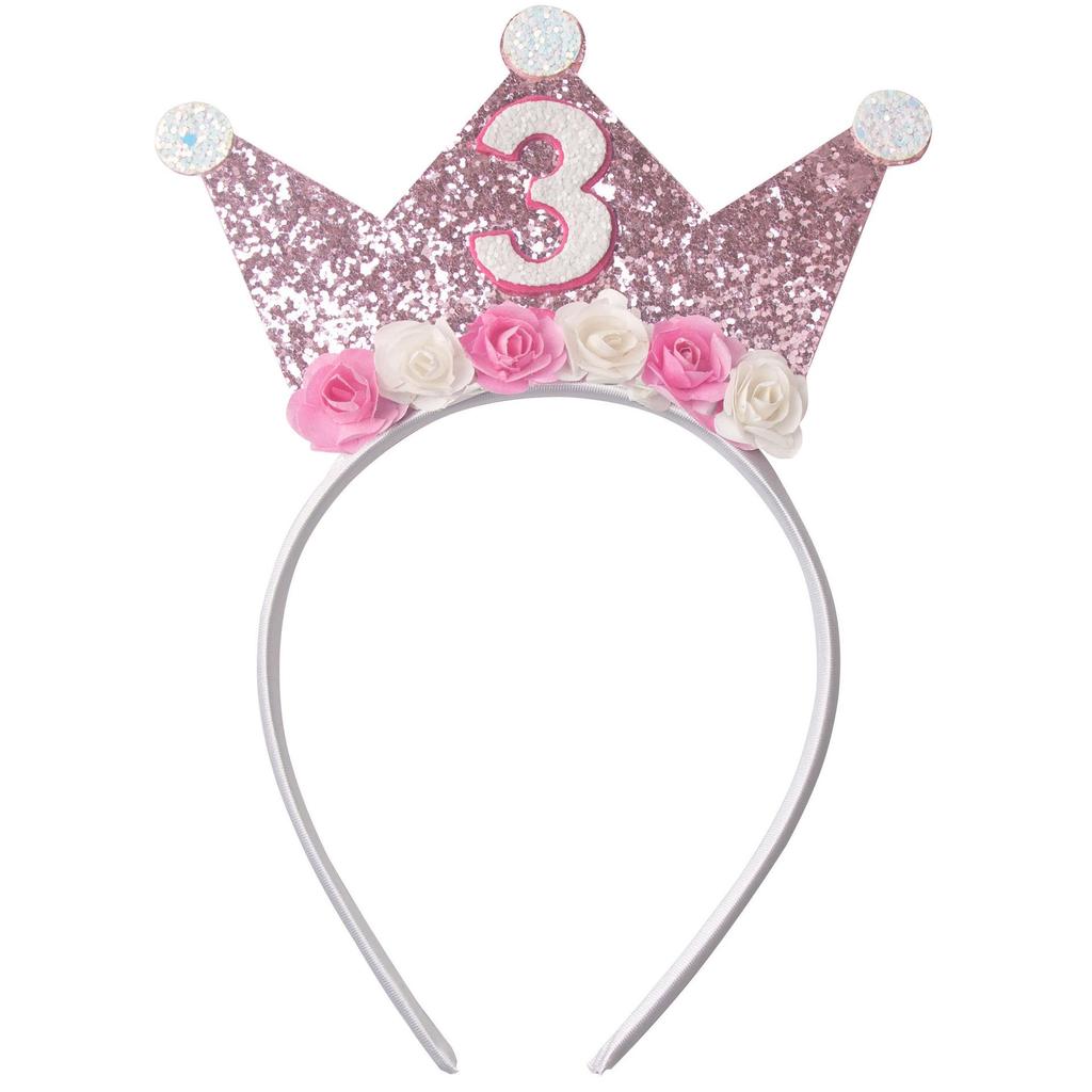 Children's Birthday Princess Crown Headband - Party Decoration Props for Girls