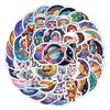 50 Cartoon Astronaut Stickers - Waterproof Decals for Suitcases, Skateboards, Water Cups, and Creative Stationery