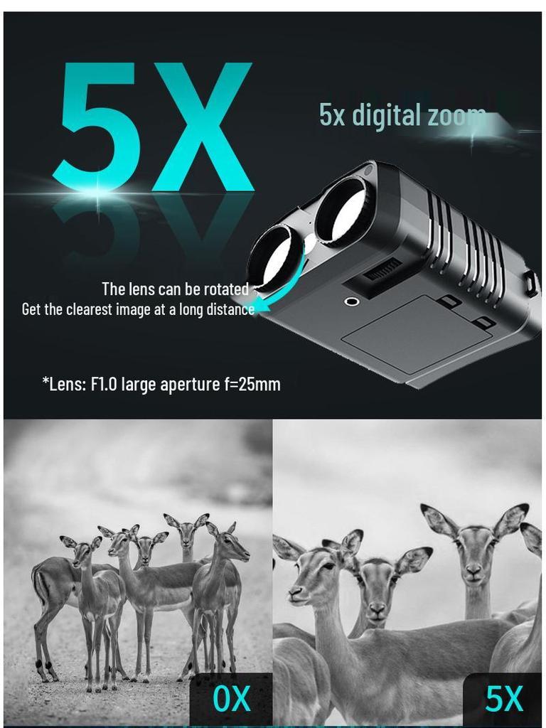 High-Definition Infrared Night Vision Binoculars for Photo/Video Recording