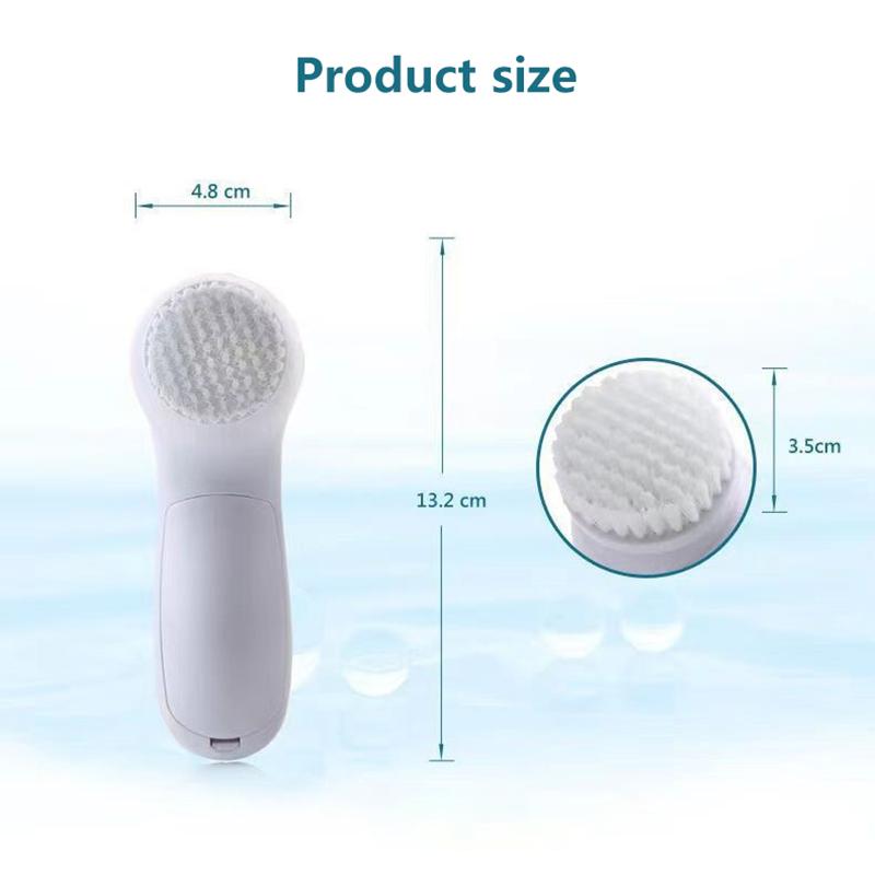 Spazzola Elettrica 5 In 1 per il Viso Massaggio Facciale Spa Strumento per la Pelle Aspiratore Pori Misuratore Pulizia Punti Neri Detergente Strumenti