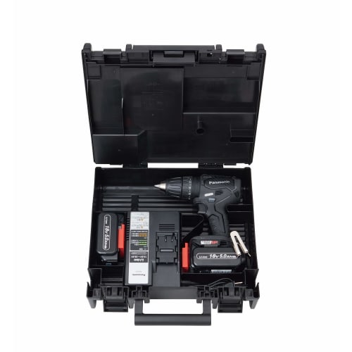 Panasonic Drill Driver with Charging Vibration Function 18V 5.0Ah Battery Pack x 2/Charger/Large Storage Case Included Dual (14.4V/18V) Smart BL Tap M