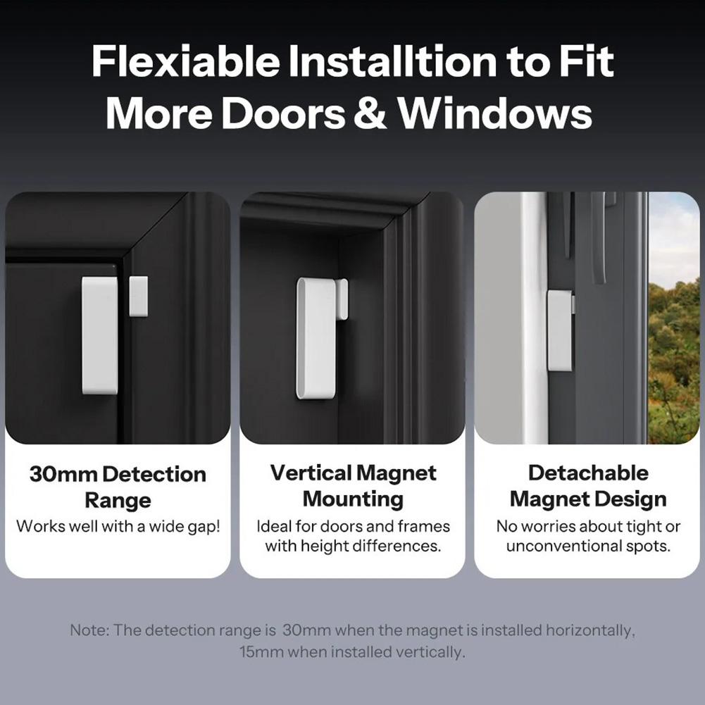 Home Security 90*26mm Door Window Sensor Door Window Security Sensor Sensor Horizontal And Vertical Installation