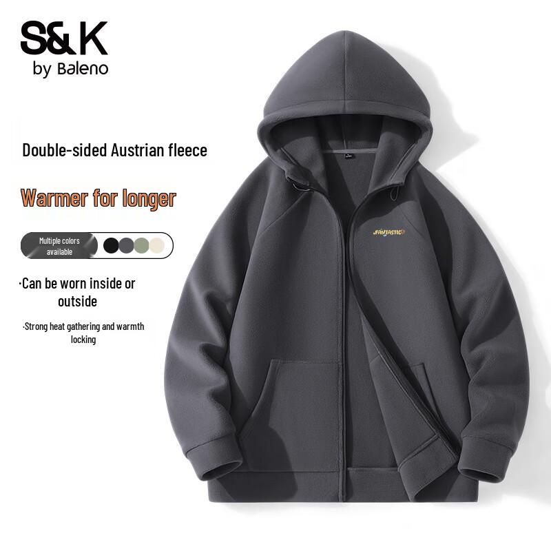 Baleno Men s Heavyweight Fleece Lined Hooded Winter Jacket 2XL