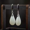 Elegant Silver Water Drop Earrings: 2026 Chinese Style, Retro Temperament