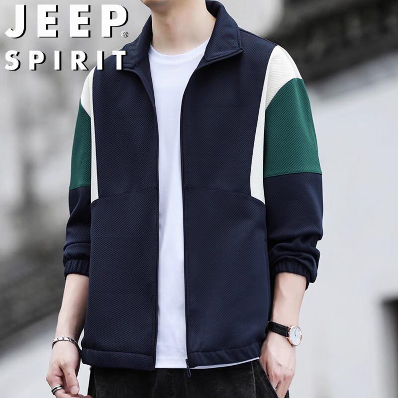 JEEP SPIRIT Men's Stand-Collar Casual Jacket