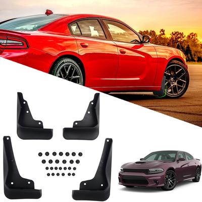 Car Accessories for Dodge Charger 2015- (GT/RT/SCAT PACK) Mudflaps Plastic Molded Splash Guards Mud Fender Mud Flaps